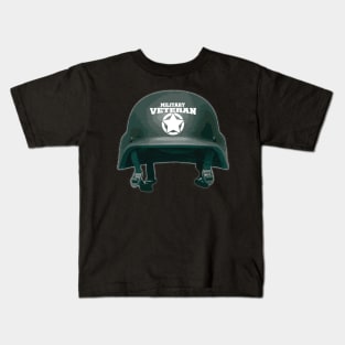 Military Vet helmet Kids T-Shirt